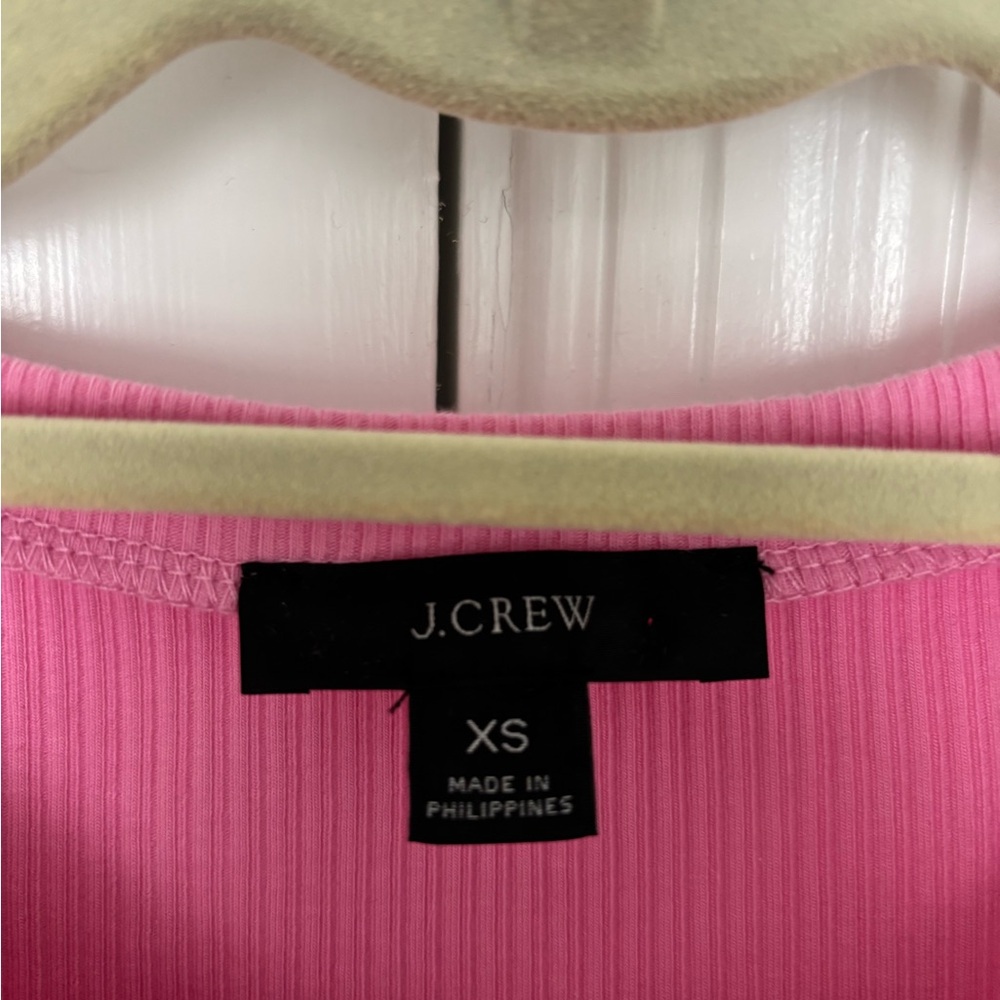 EUC J Crew Pink Ruffle Tank Top - Picture 5 of 8